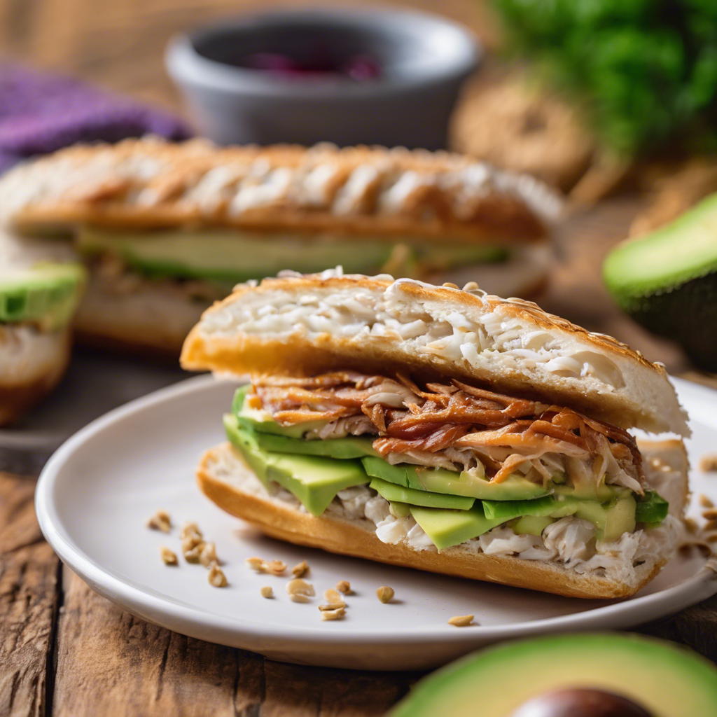 Turkey and Avocado Pretzel Roll Sandwich